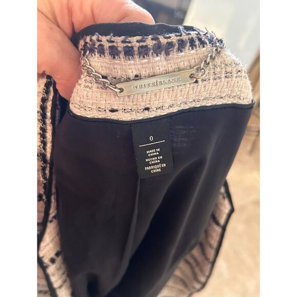 White House Black Market Cropped Tweed Blazer Size 0 - Picture 6 of 8